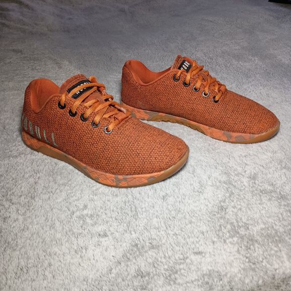 NOBULL Shoes - NOBULL Orange Heather Low Top Trainer Athletic Sneakers Women's Size 6 Men's 4.5